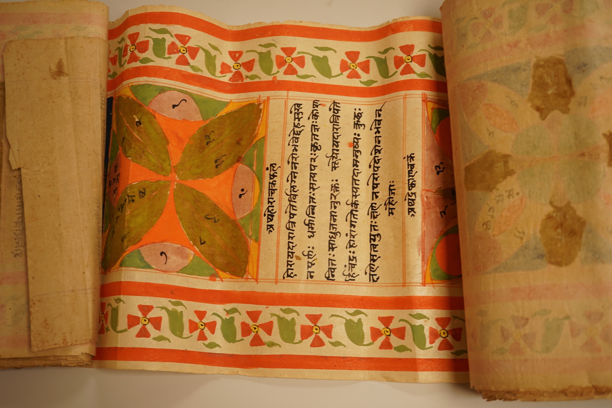 A collection of 18th/19th century Sanskrit and Hindi scroll documents